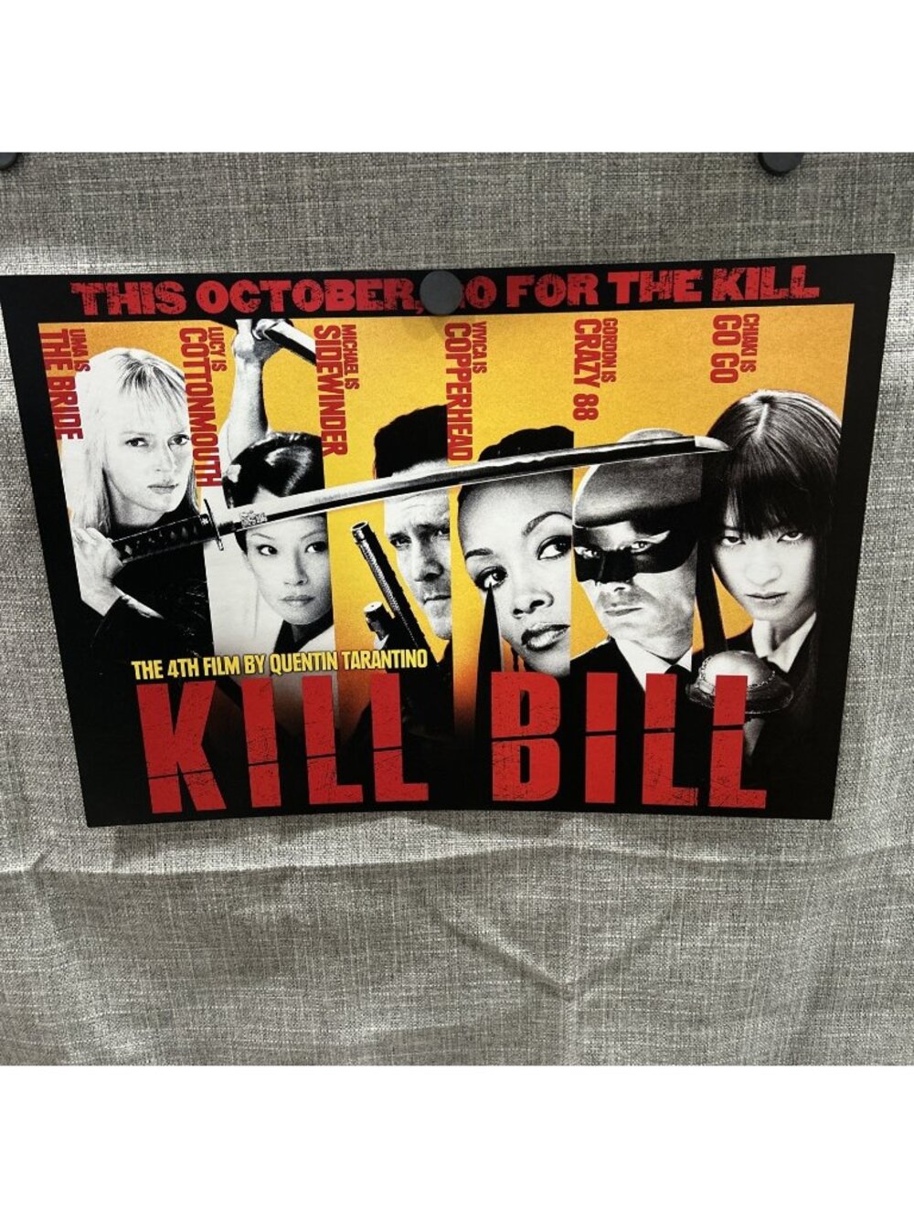 Kill Bill Quentin Tarantino NECA Limited Edition Licensed Poster 13x19 Rare!